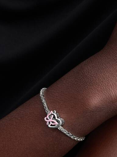 Charm Corazón y Mariposa entrelazados y piedras