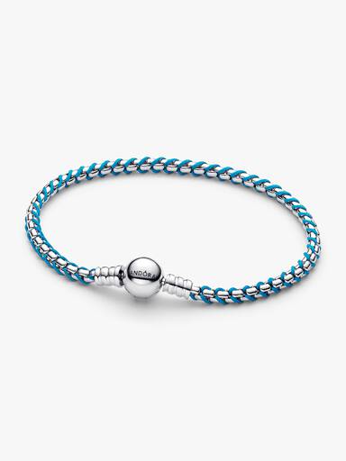 Brazalete de Cadena de Serpiente Cordón Azul