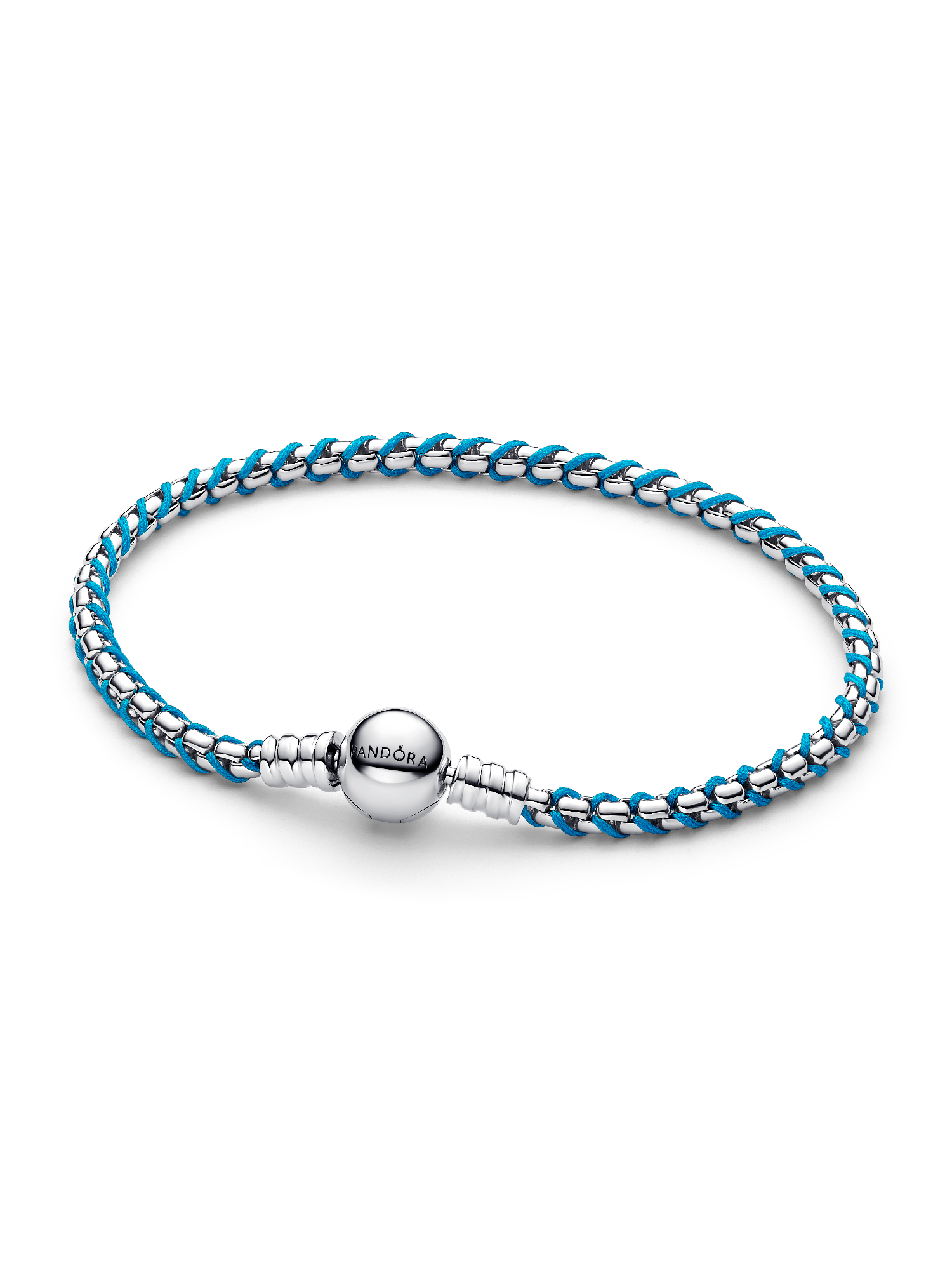Brazalete de Cadena de Serpiente Cordón Azul