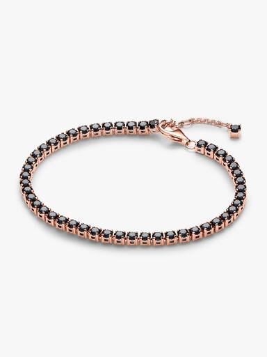 Brazalete de Tenis Brillante Negra 16 cm