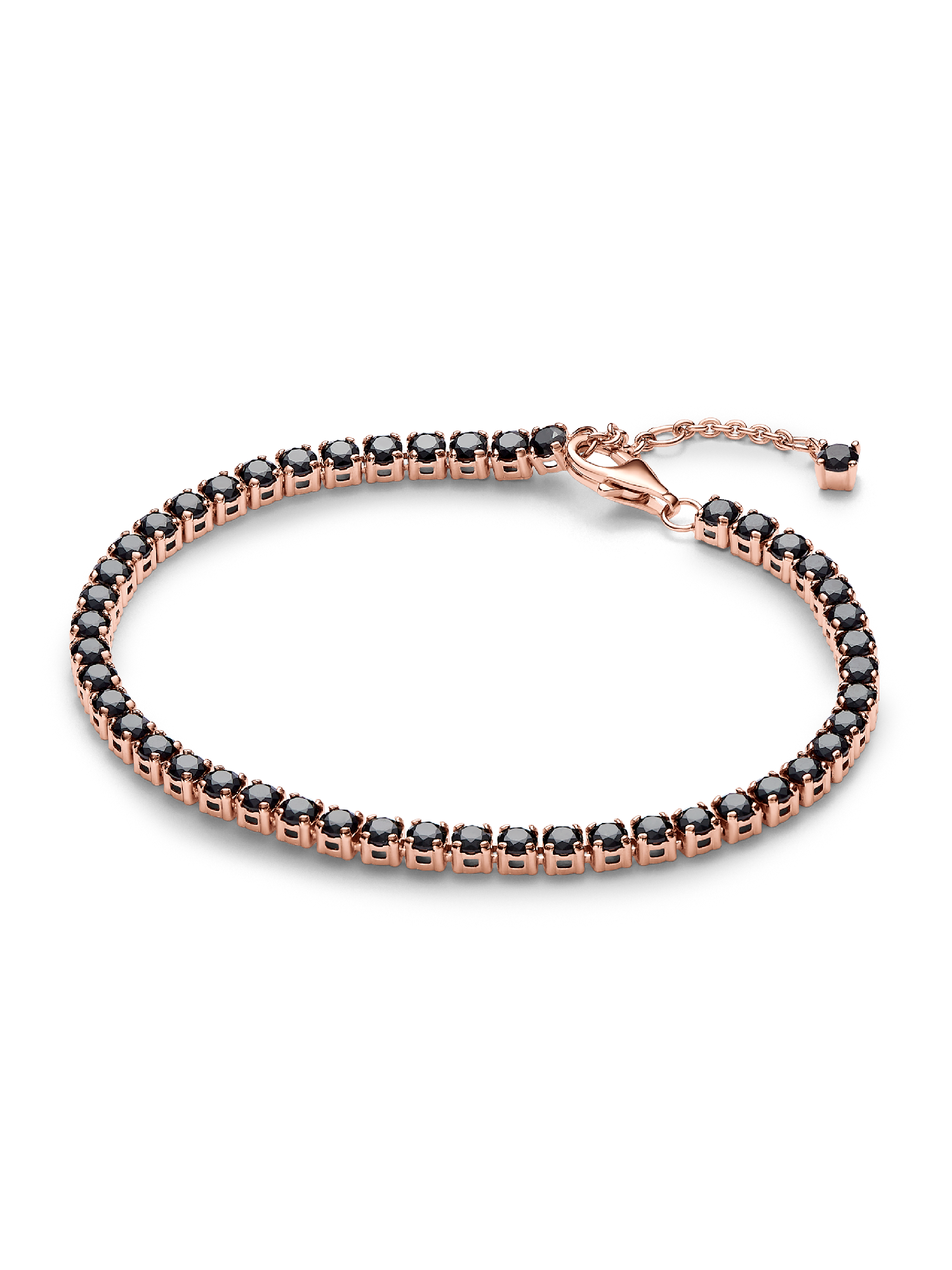 Brazalete de Tenis Brillante Negra 16 cm