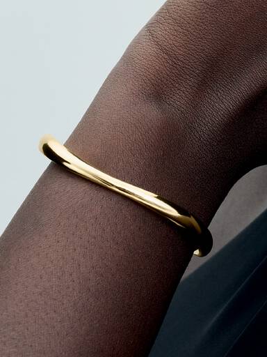 Brazalete Rígida Abierta Forma Orgánica 17,50 cm