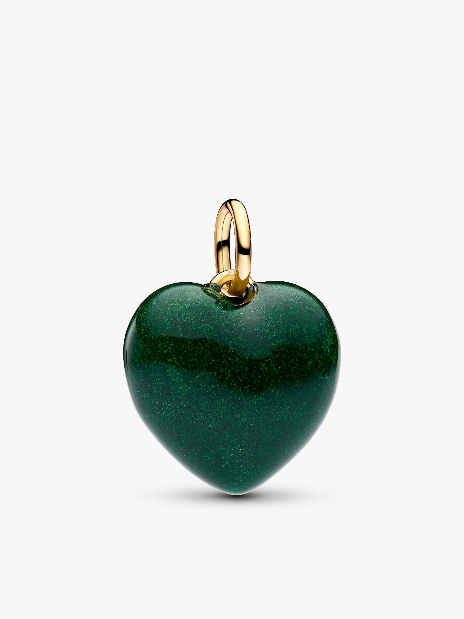 Charm Colgante Corazón Inflado Verde