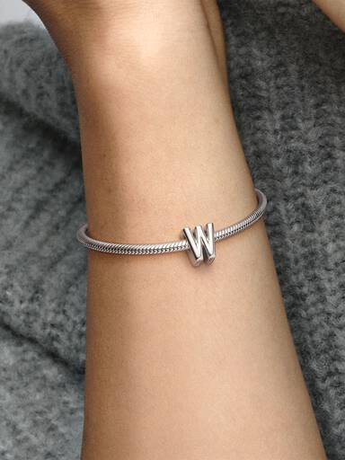 Charm del alfabeto letra W Talla única