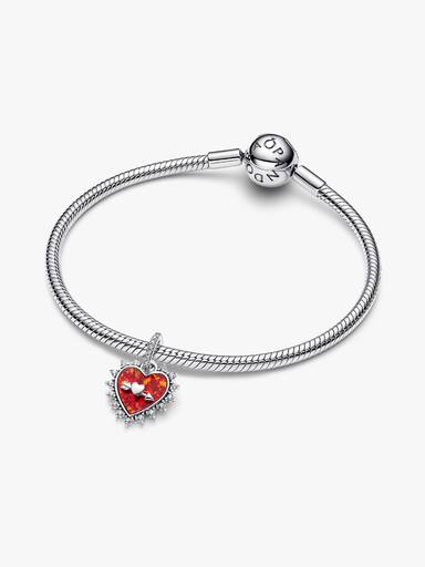 Charm Colgante Flecha Corazón Giratorio