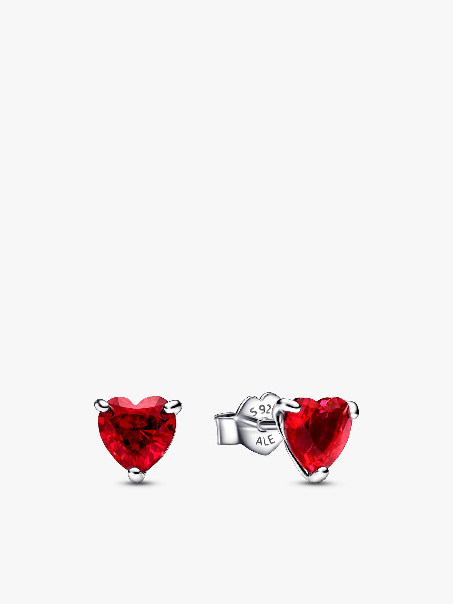 Aros de botón Corazón rojo