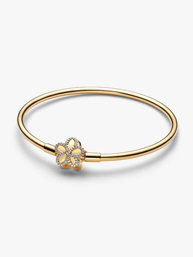 Brazalete rígido Flor en Pavé