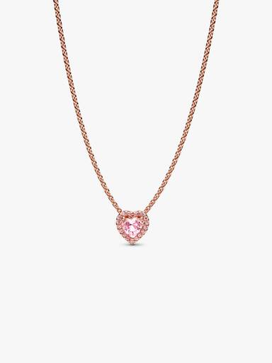 Collar Collier Corazón Rosa