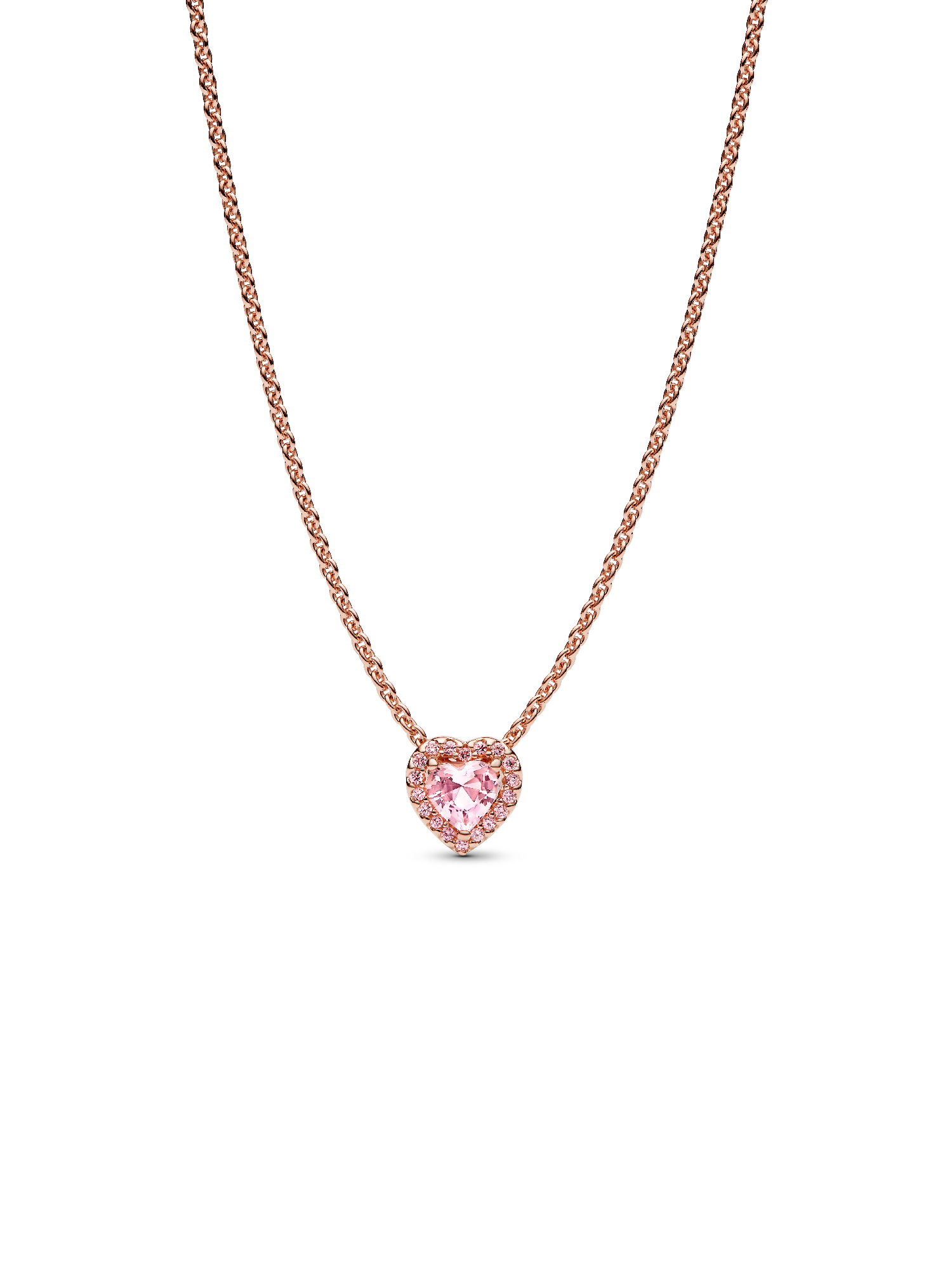 Collar Collier Corazón Rosa