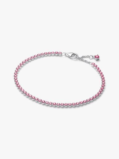 Brazalete de tenis pequeño rosa