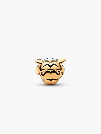 Disney Princesa Jasmine Rajah Charm con diamante creado en laboratorio