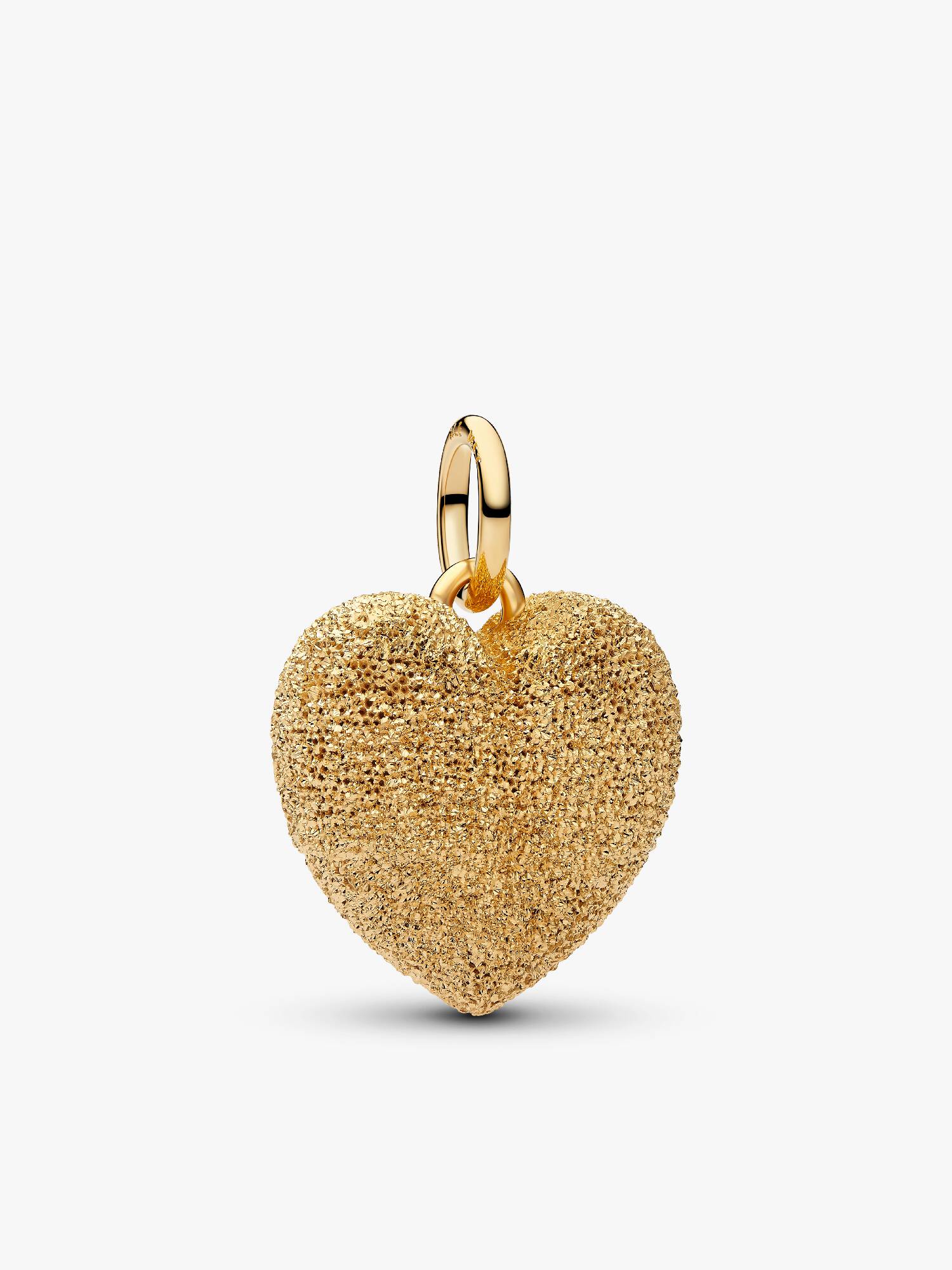 Charm colgante Corazón inflado texturizado