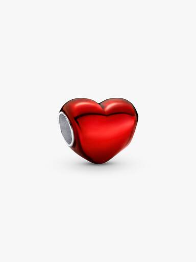 Charm Corazón Rojo Metálico