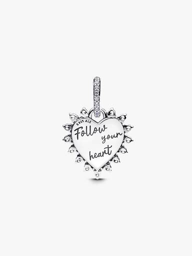 Charm Colgante Flecha Corazón Giratorio