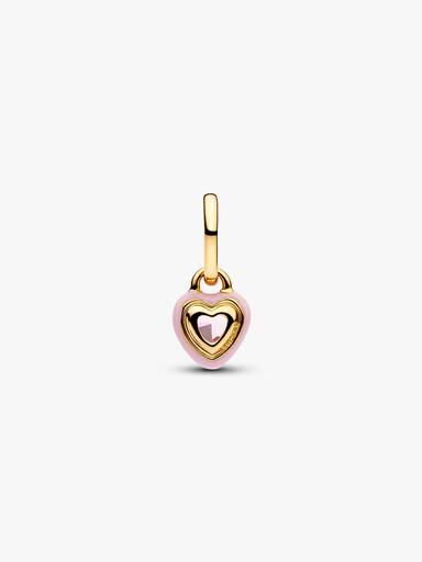 Mini Charm Colgante Corazón Chakra Rosa