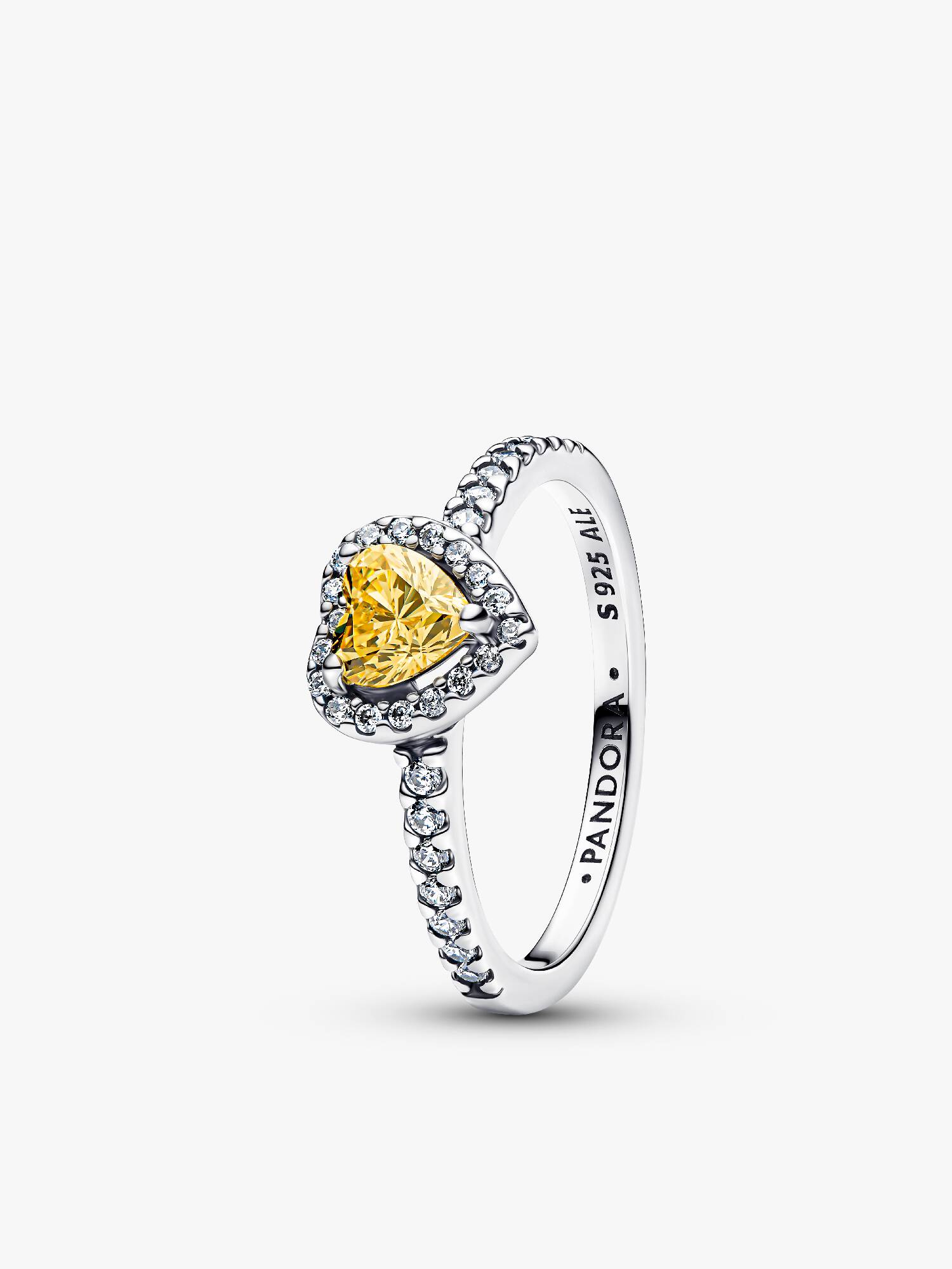 Anillo Corazón Elevado Brillante