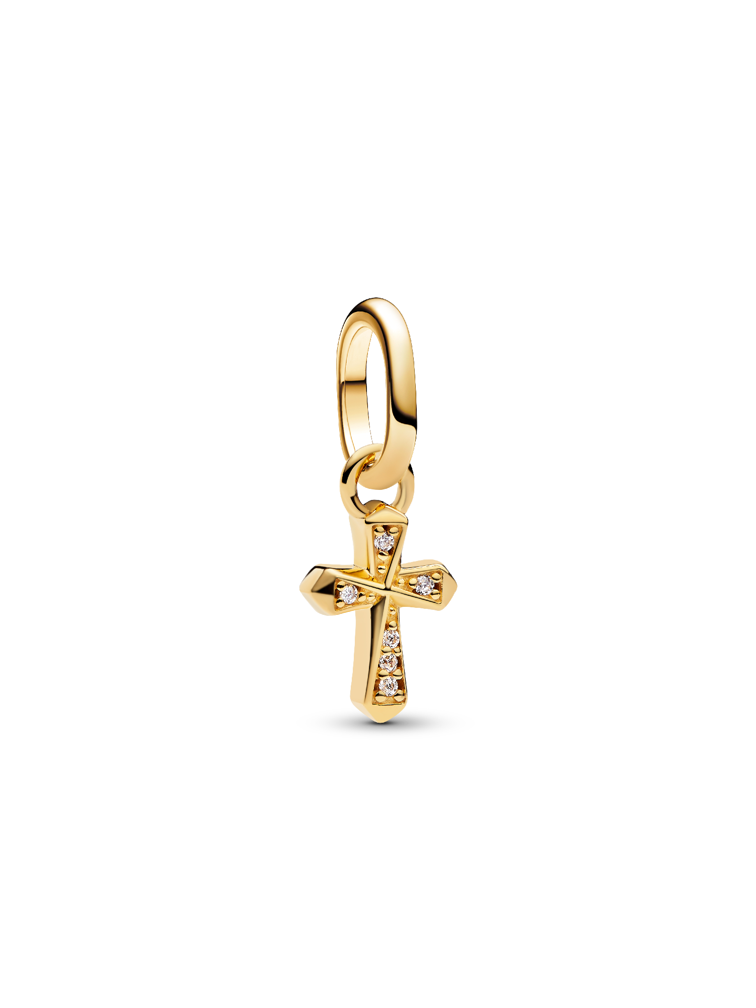 Mini charm colgante cruz brillante