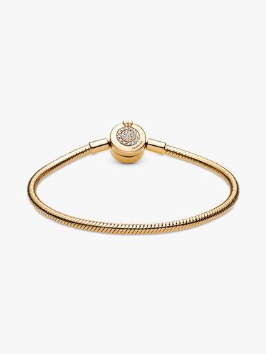 Brazalete Pandora Moments cadena de serpiente Corona O resplandeciente Shine