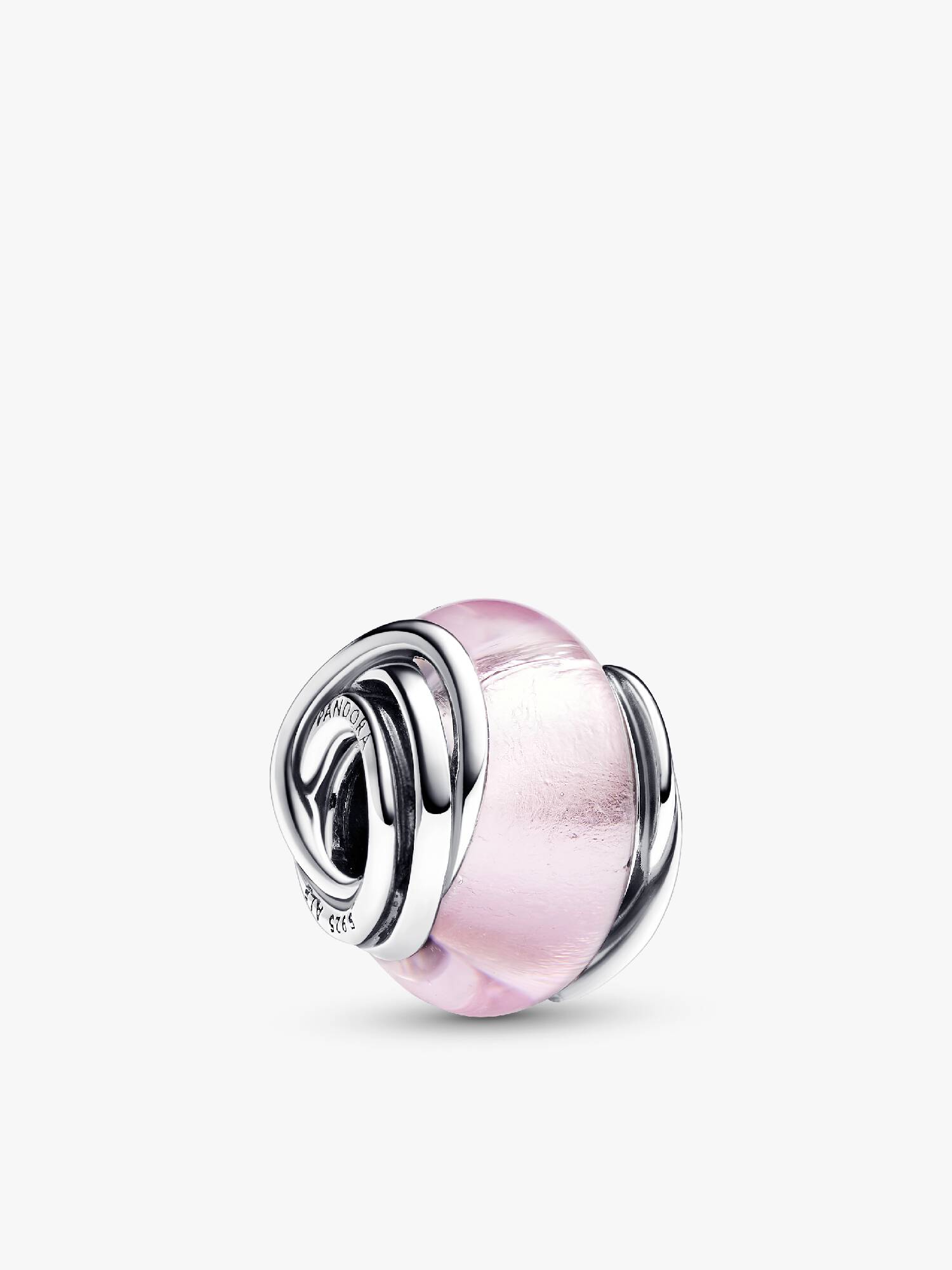 Charm de Cristal de Murano Rosa Envuelto Talla única