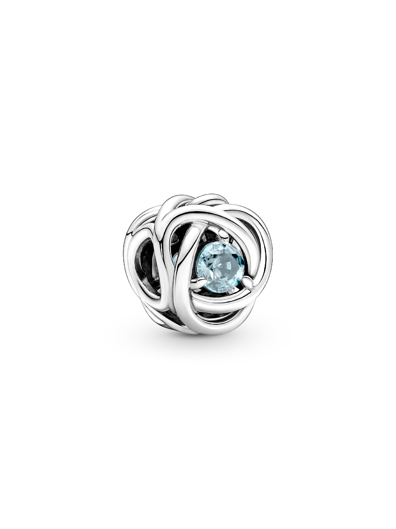 Charm Círculo Eternidad Azul Aguamarina Talla única