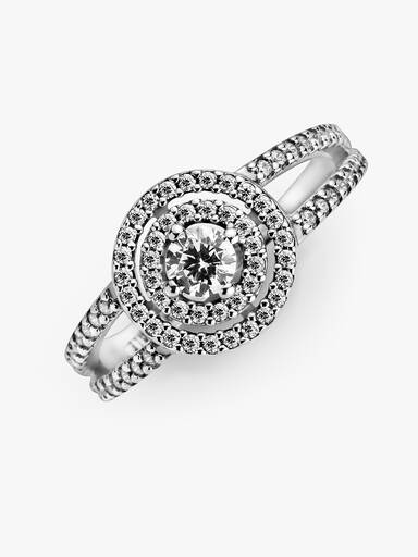 Anillo Halo Doble Resplandeciente 48