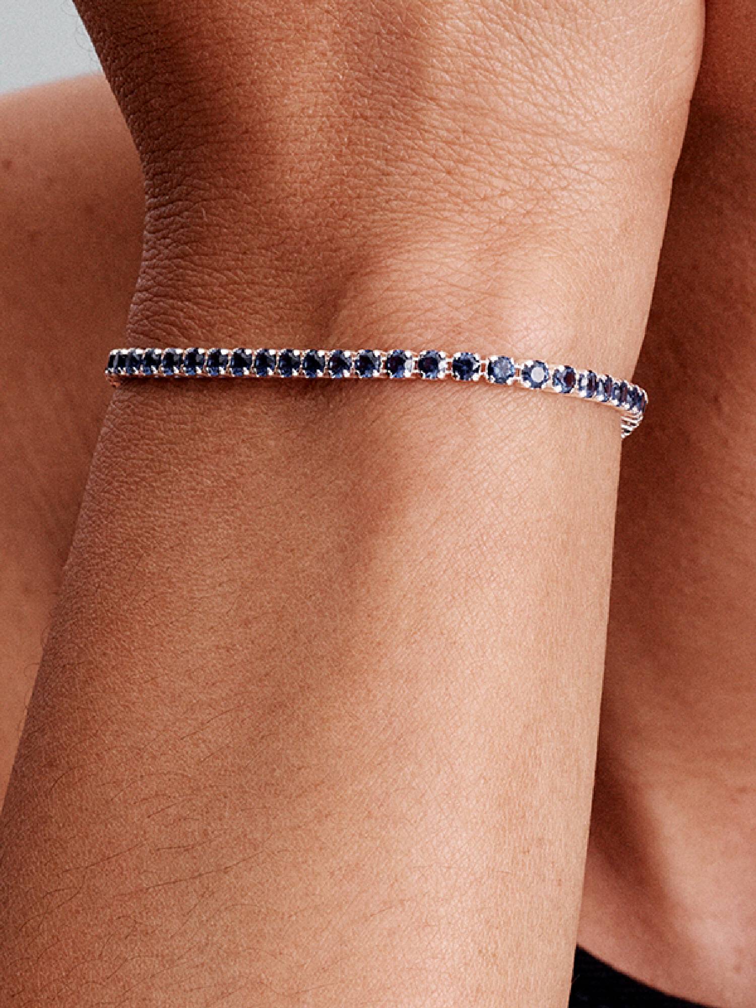 Brazalete Tenis Azul Brillante