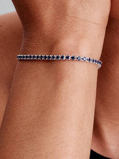 Brazalete Tenis Azul Brillante