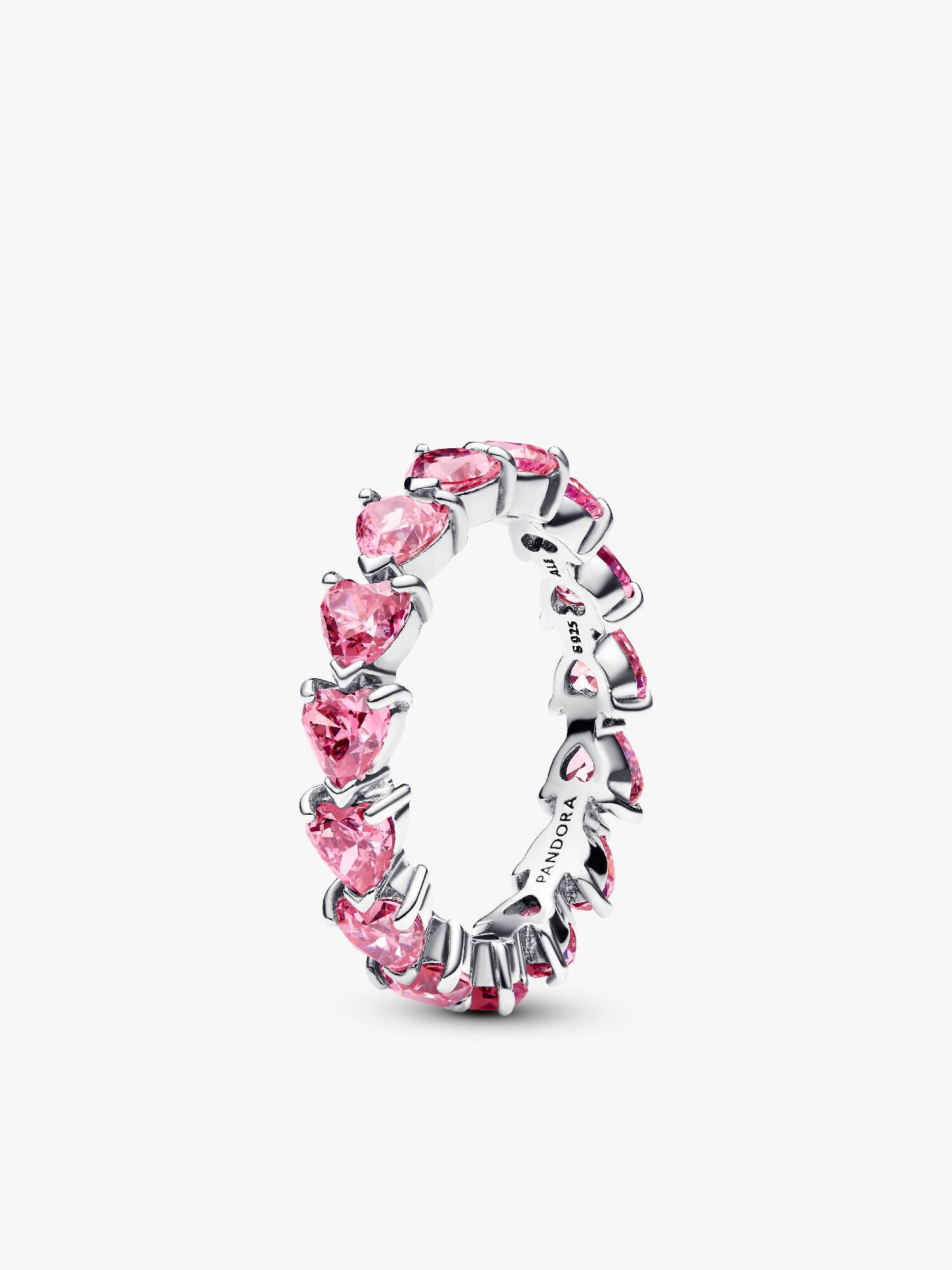 Anillo Alianza de Corazones Rosas 54