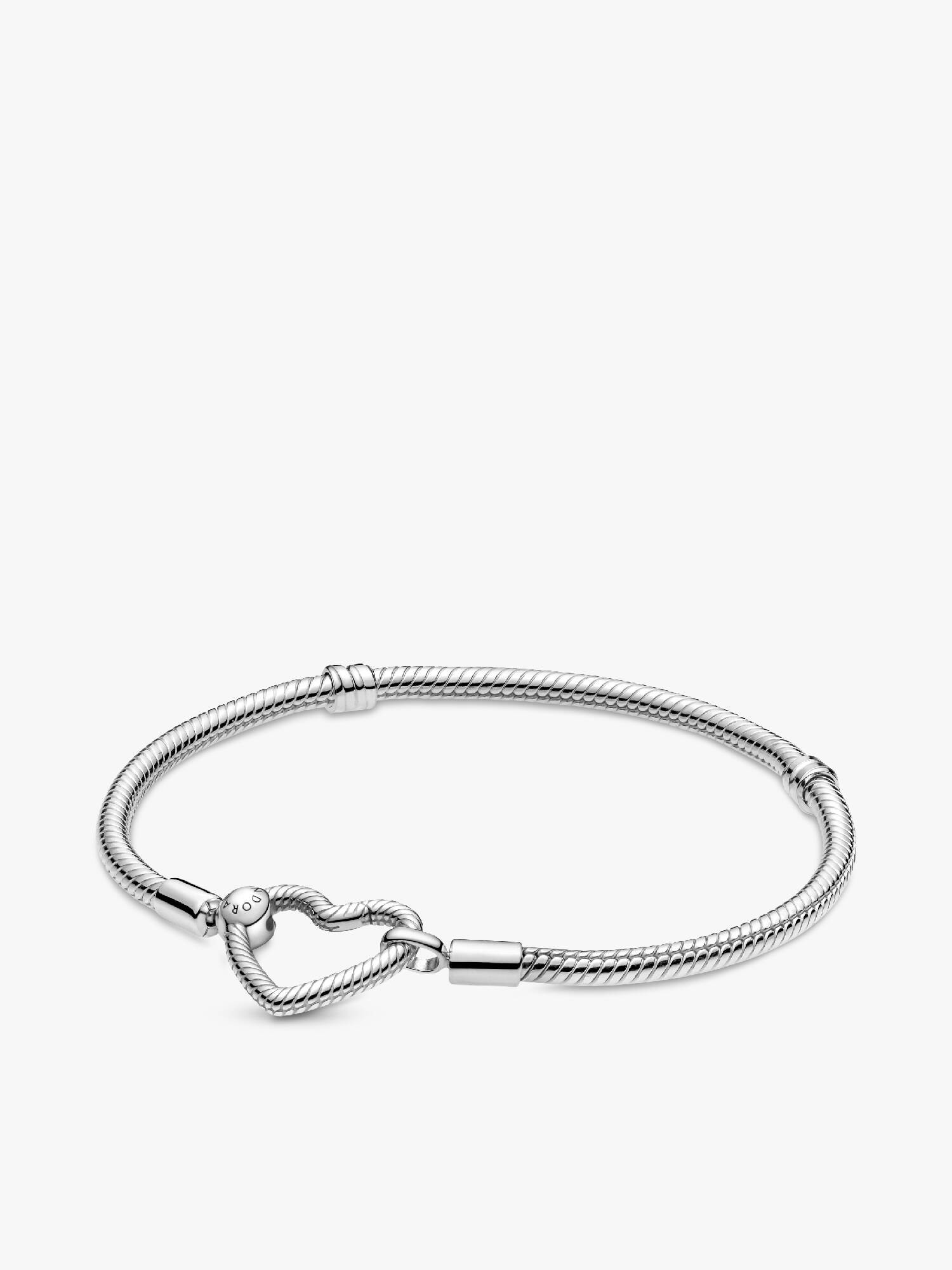 Brazalete Cadena De Serpiente Con Cierre De Corazón Pandora Moments
