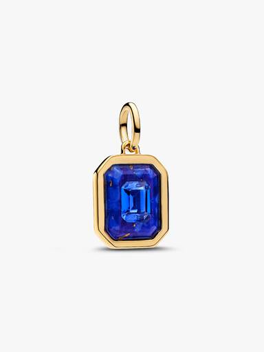 Charm colgante hexágono azul celestial
