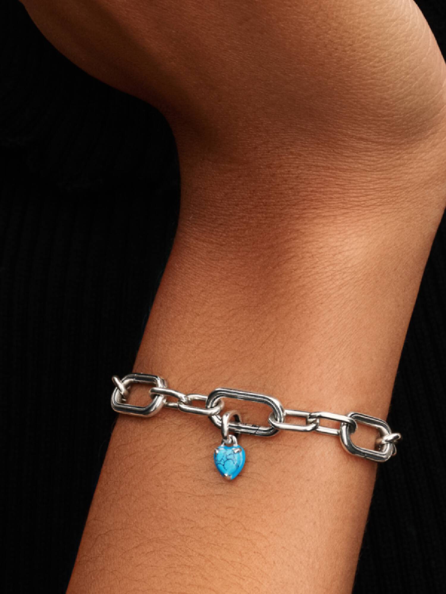 Mini Dije Colgante Corazón Turquesa