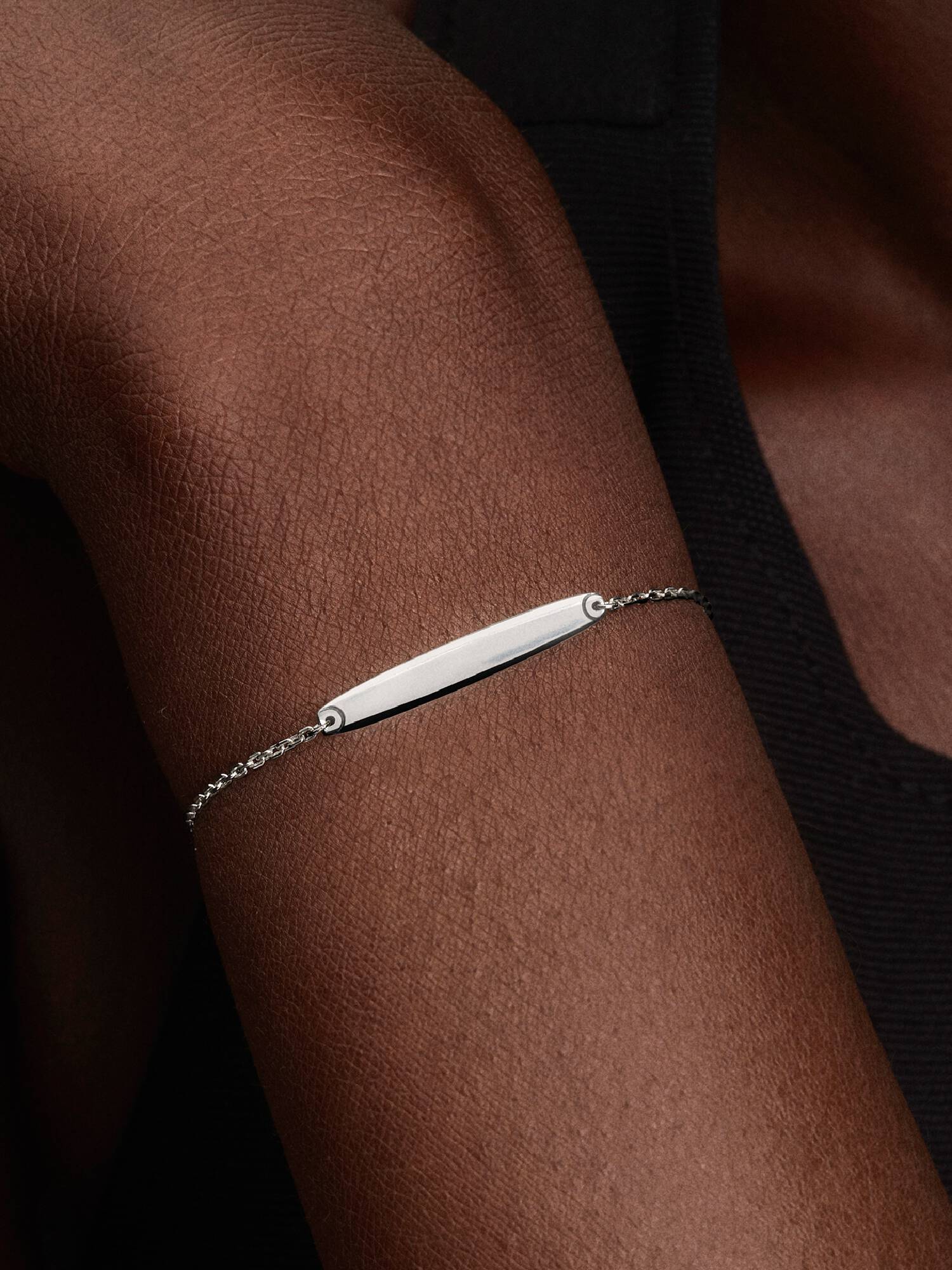 Brazalete de Cadena de Barra Grabable