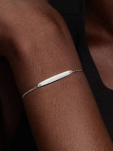 Brazalete de Cadena de Barra Grabable