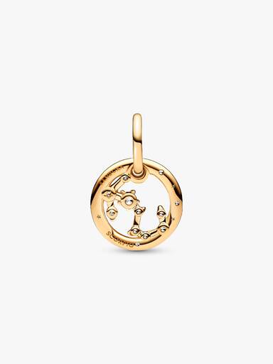 Charm Colgante Zodiaco Escorpio Recubrimiento en Oro de 14k Talla única