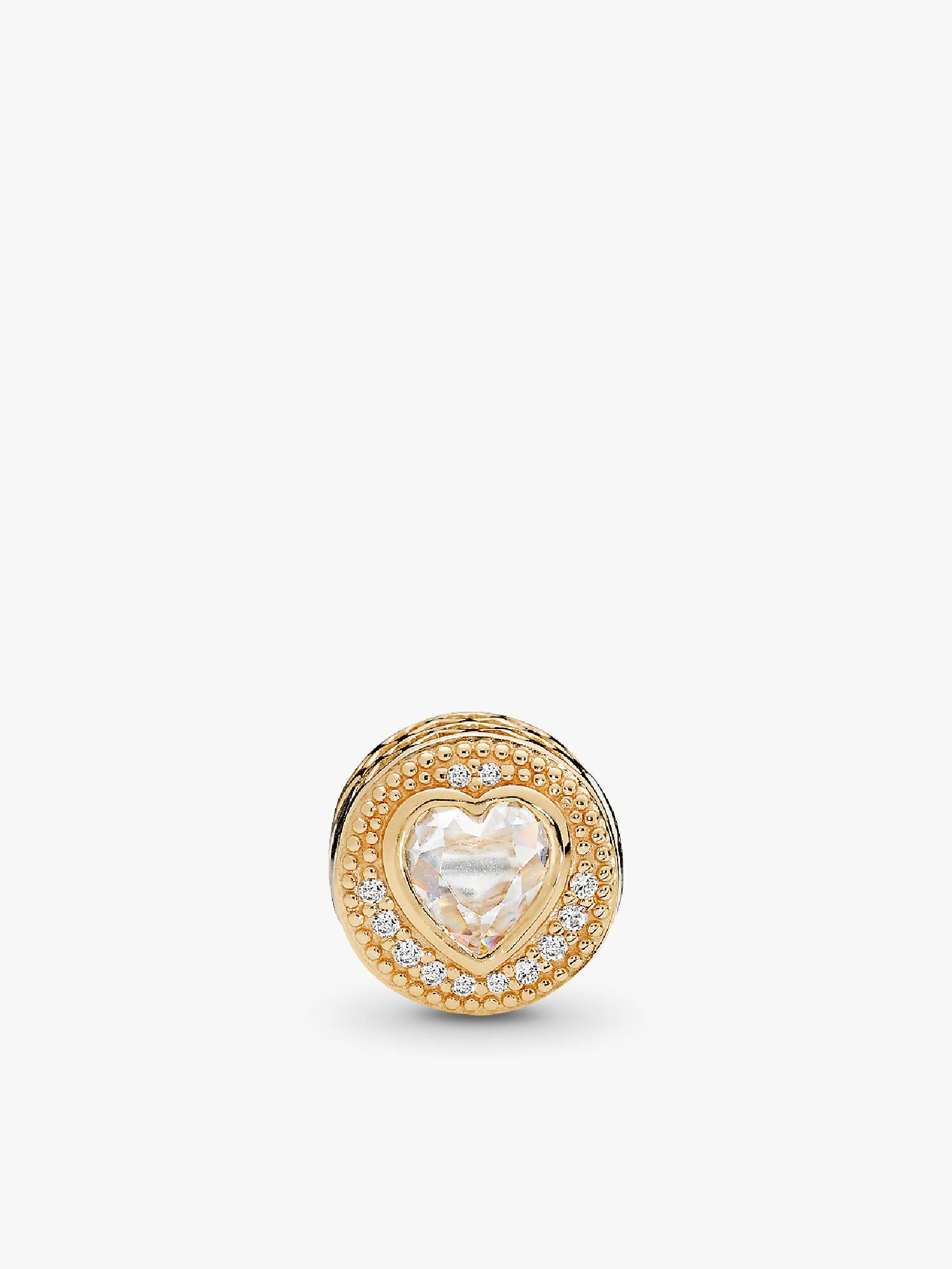 Charm LOVE, Oro 14K y Circonita Transparente
