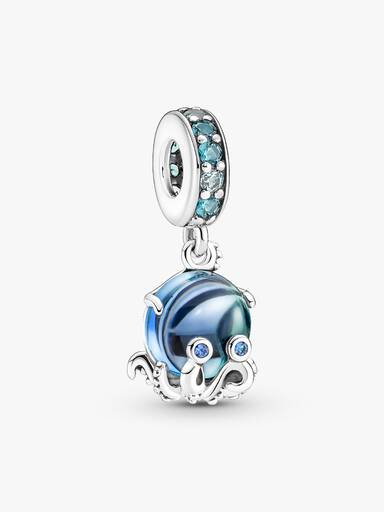 Charm colgante pulpo tierno de cristal Murano