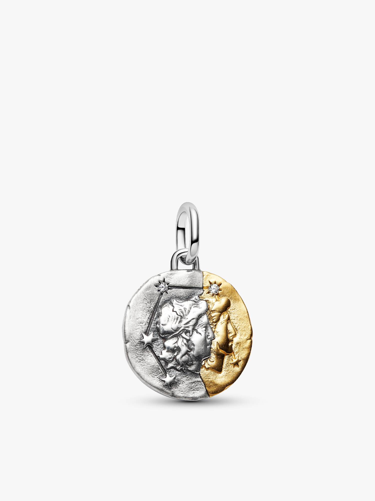 Charm medallón colgante del signo del zodiaco Géminis