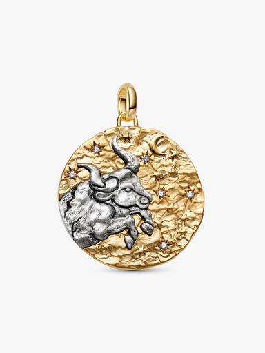 Charm medallón grande del signo del zodiaco Tauro