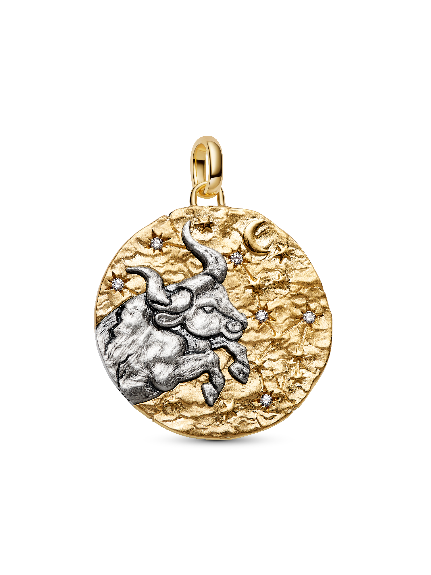 Charm medallón grande del signo del zodiaco Tauro