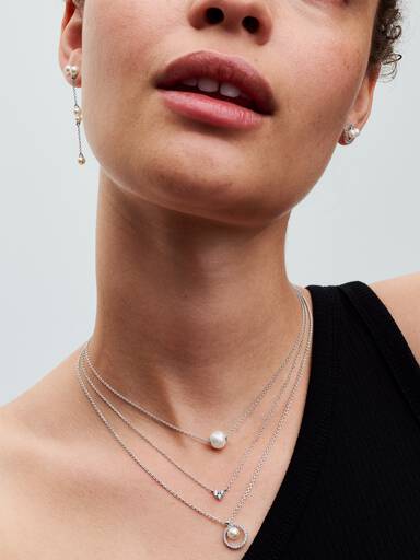 Collar Pavé y Perla Cultivada de Agua Dulce Tratada