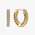 Aros tipo argolla Corazón De Pavé Bañado en Oro de 14k Aros tipo argolla Corazón De Pavé Bañado en Oro de 14k
