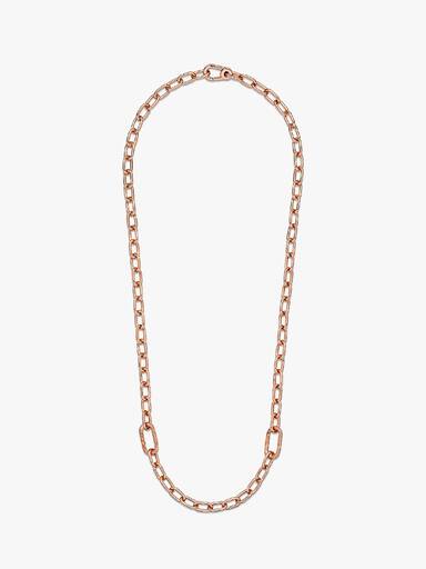 Collar De Cadena De Eslabones Recubrimiento en Oro Rosa De 14K Pandora Me 50 cm