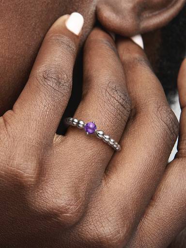 Anillo de Cuentas Violeta
