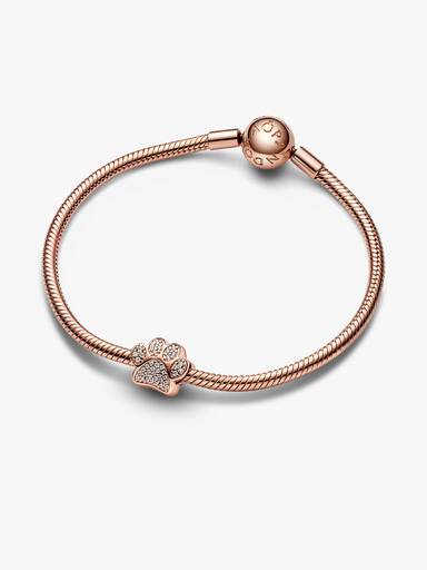 Charm huella de pata Brillante en Pavé