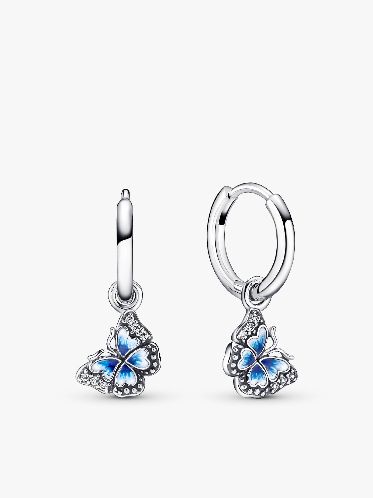 Aros tipo argolla Mariposa Azul Talla única