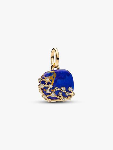 Charm colgante de constelación azul celestial