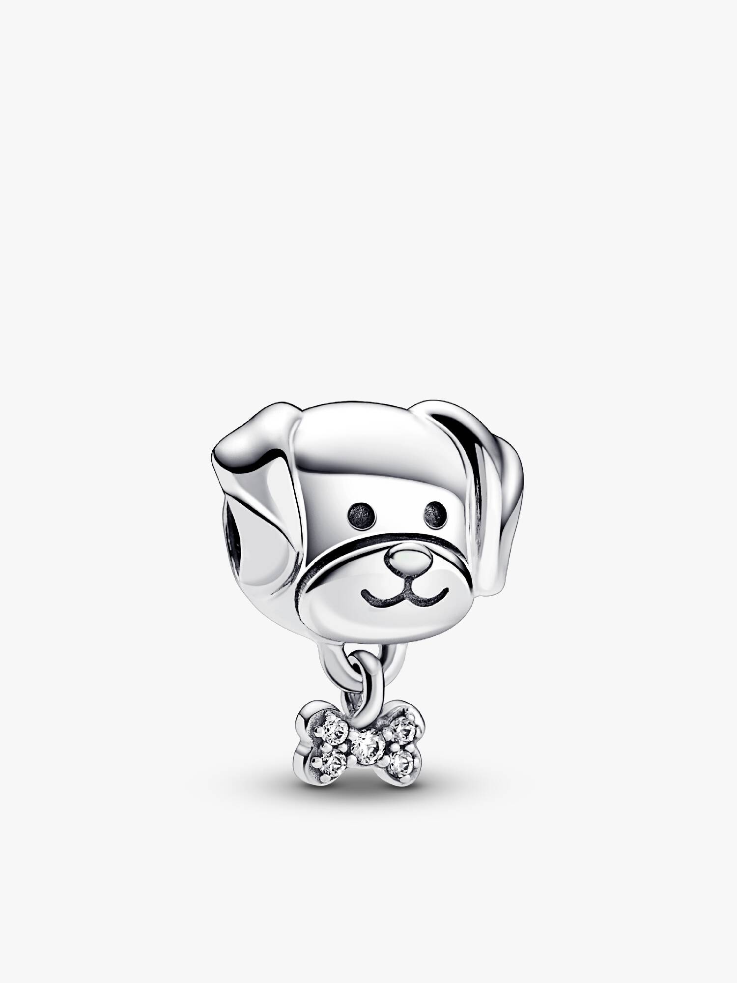 Charm Perro mascota y hueso Pandora Plata Esterlina