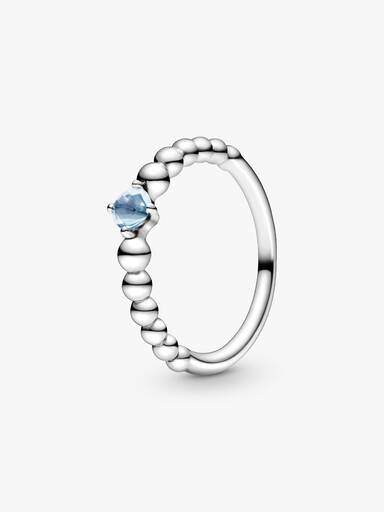 Anillo de Cuentas Azul Aqua