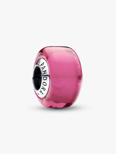 Charm Mini Cristal de Murano Rosa
