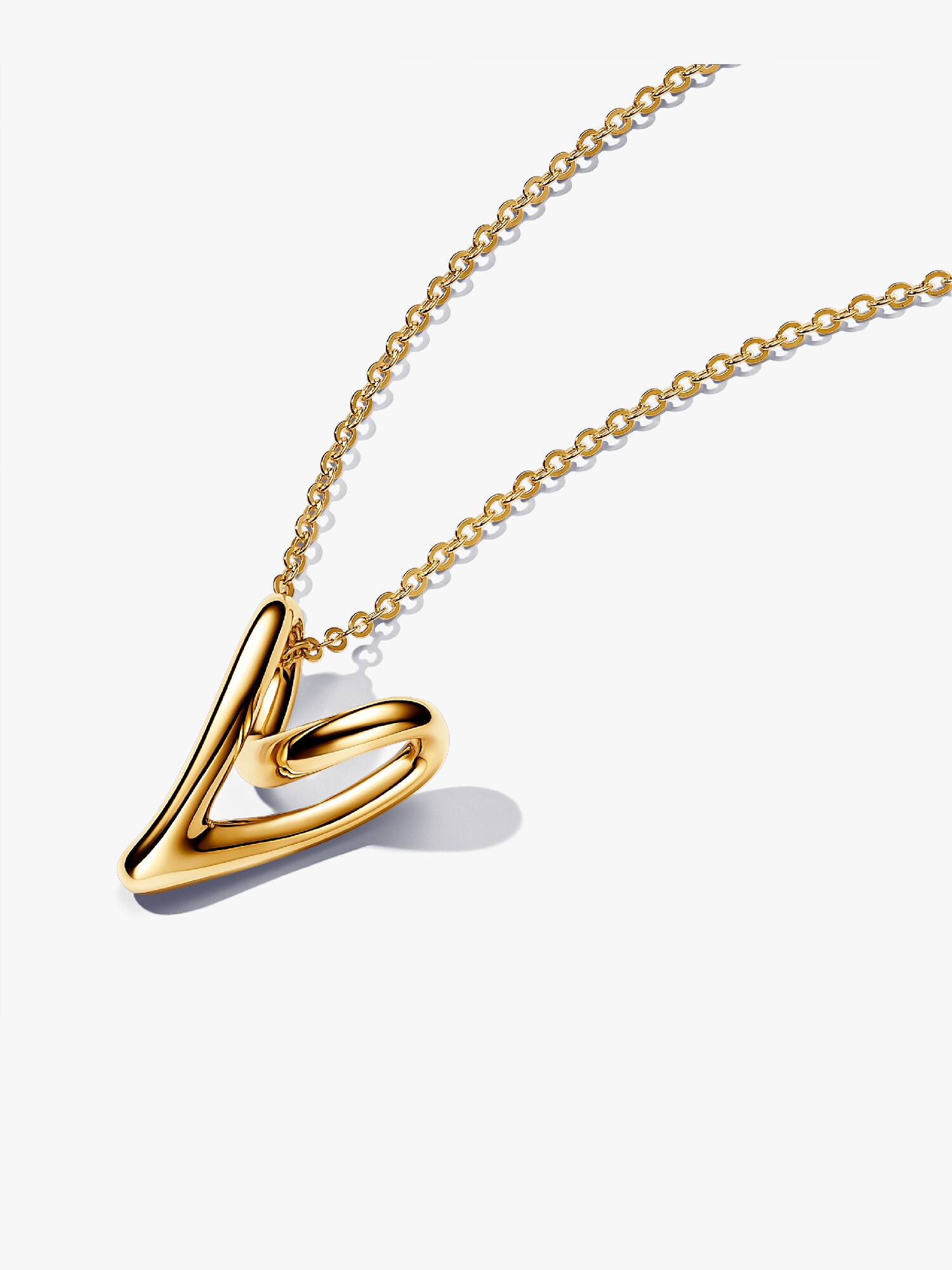 Collar Corazón Forma Orgánica Oro